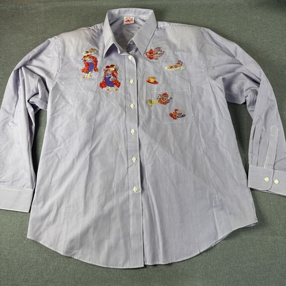 Red Hot Society Ruby Elite By Tia Designs Long Sleeve Button Up Shirt Women's XL